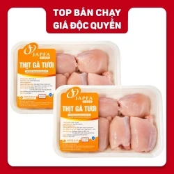 Combo 2 khay phi lê má đùi gà không da Japfa 500g