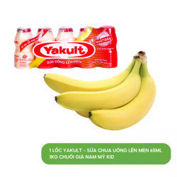 Combo sữa Yakult + Chuối Nam Mỹ (1 combo)