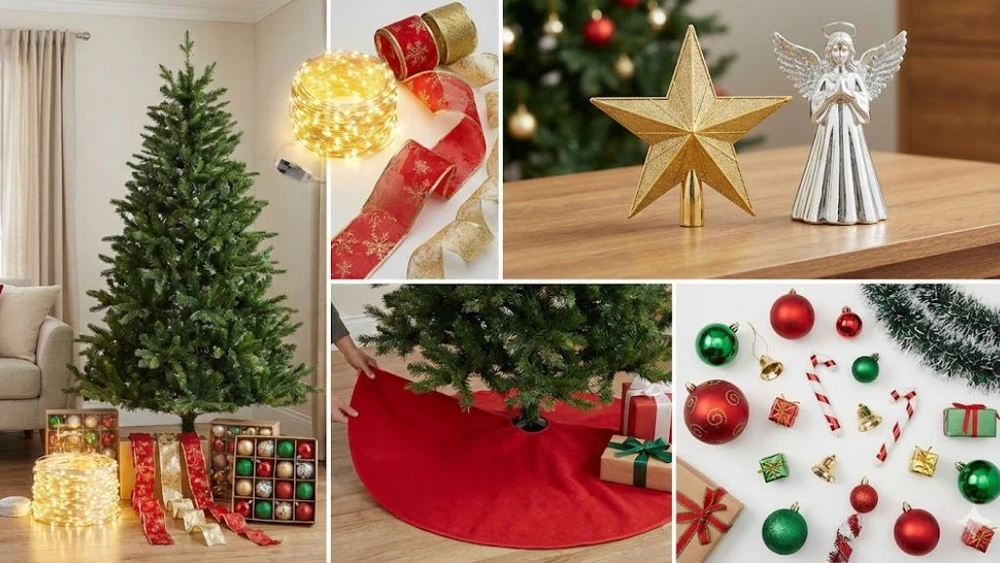 trang trí cây thông noel