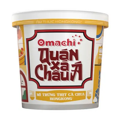 Quán xá châu á mì cà chua trứng Hong Kong Omachi hộp 104g