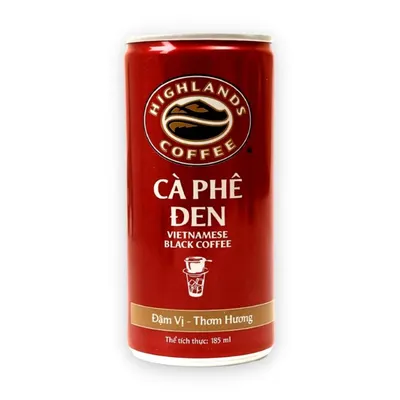 Cà phê đen Highlands Coffee lon 185ml