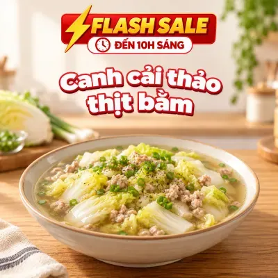 Combo canh cải thảo thịt bằm
