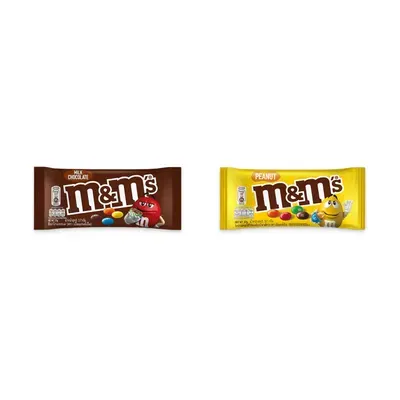 Combo Kẹo socola sữa M&M gói 37g + Kẹo socola đậu phộng M&M gói 37g