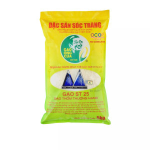 Gạo ST25 đặc sản Sóc Trăng Ông Cua túi 5kg (1 Túi)
