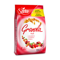 Ngũ cốc granola dâu tây, nam việt quất, anh đào Sante gói 350g
