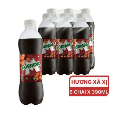 Lốc 6 chai nước ngọt xá xị Mirinda 390ml