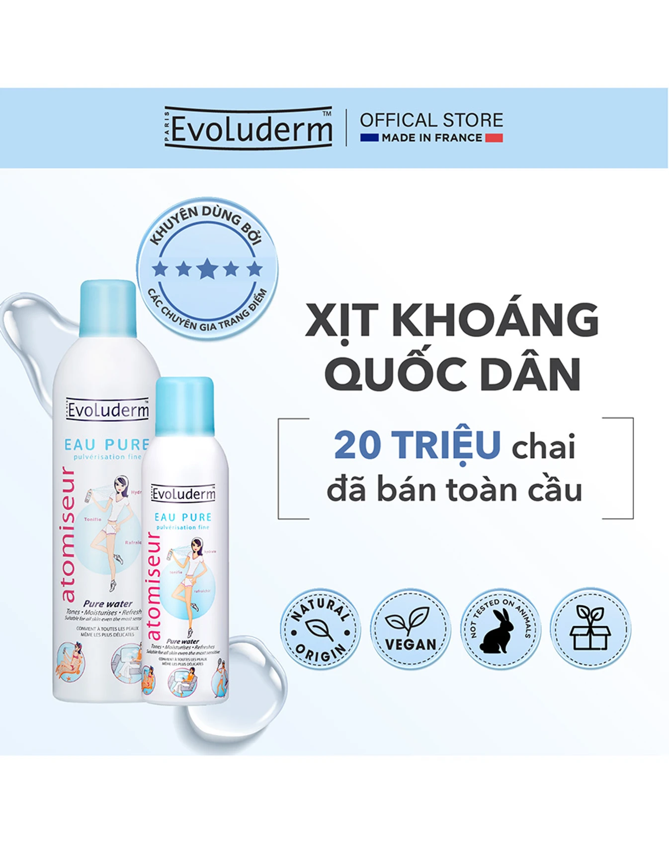 Xịt Khoáng Evoluderm 400ml - Image 4