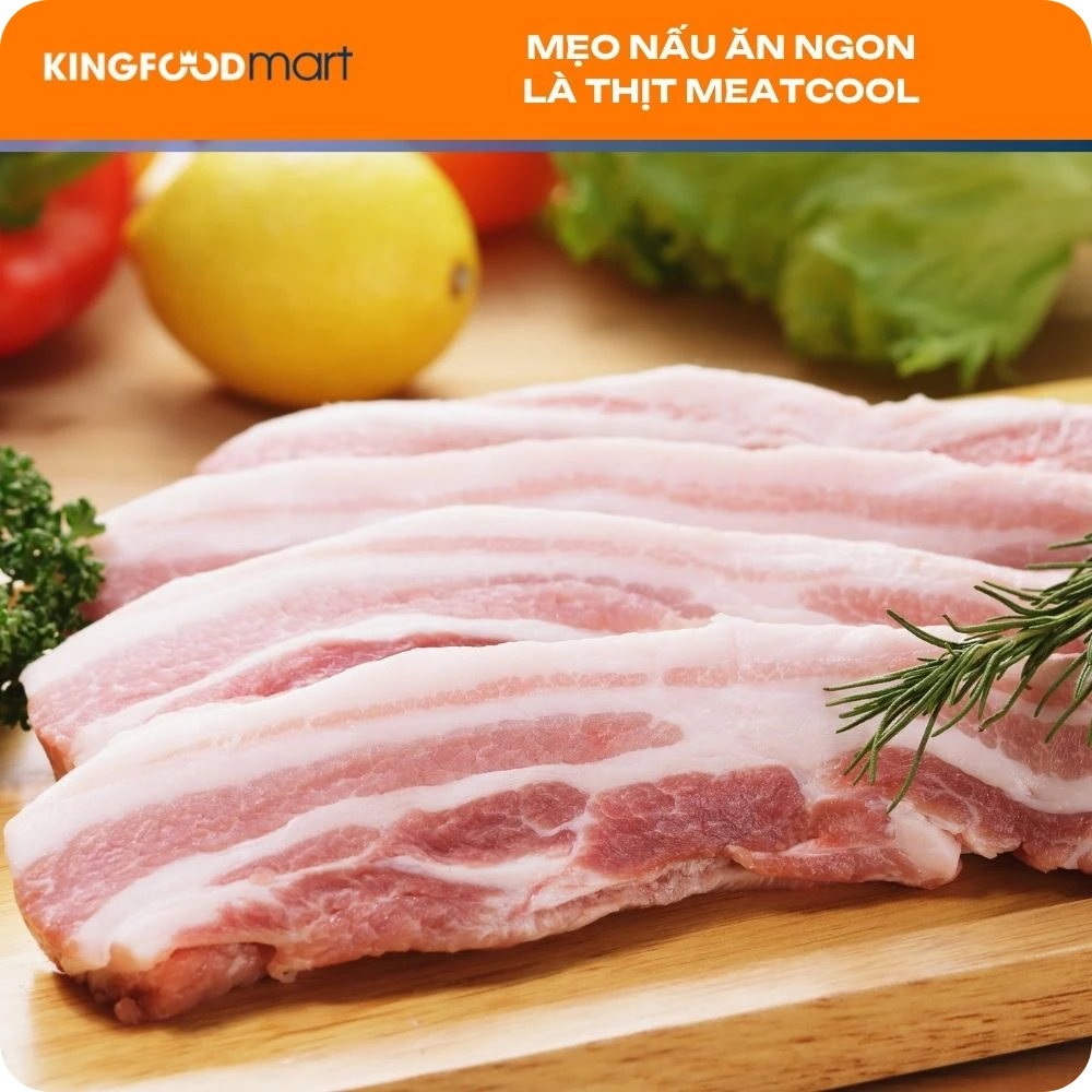 Vì thịt heo mát Meatcool đã sạch khuẩn, bạn chỉ cần rửa sơ bằng nước lạnh để giữ trọn chất dinh dưỡng.