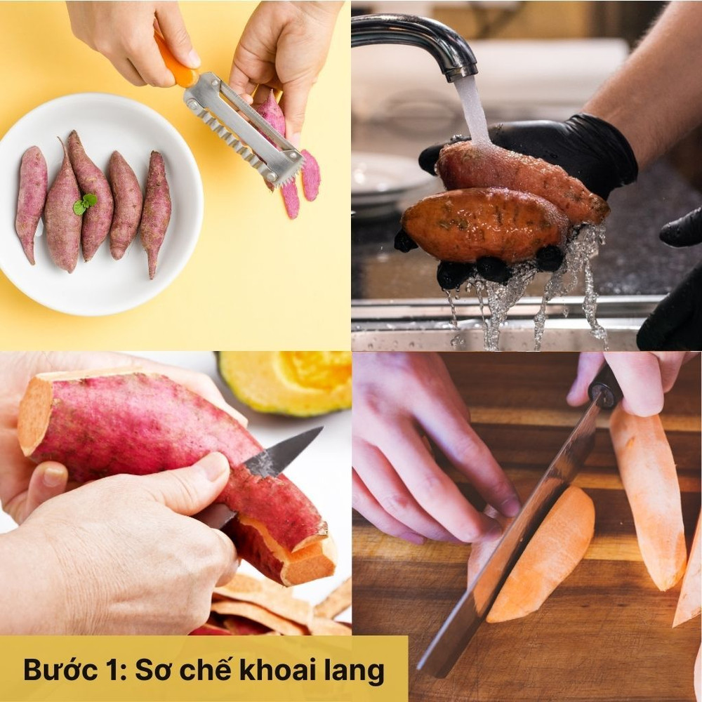 Sơ chế khoai lang
