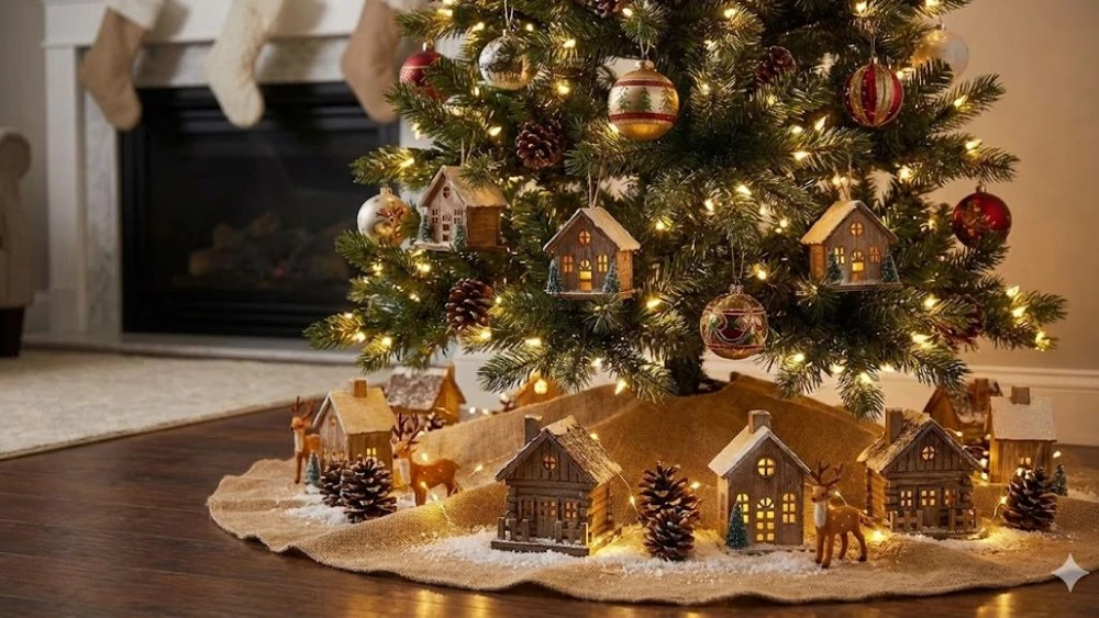 trang trí cây thông noel