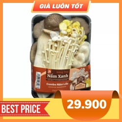 Lẩu nấm hỗn hợp Nấm Xanh vỉ 300g (1 Vỉ)
