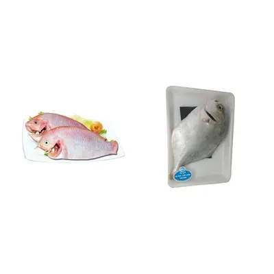 Combo Cá diêu hồng làm sạch VietGAP vỉ 500g (1 Vỉ) + Cá chim trắng làm sạch 450g