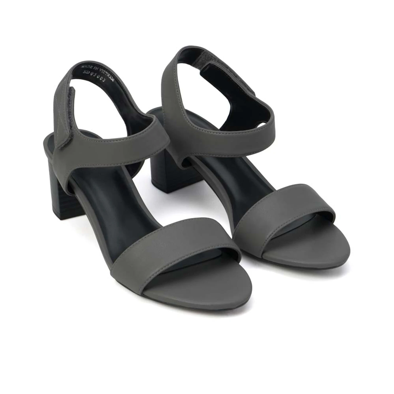 Giày Sandal Gót Vuông Quai Xé Dán - Image 1