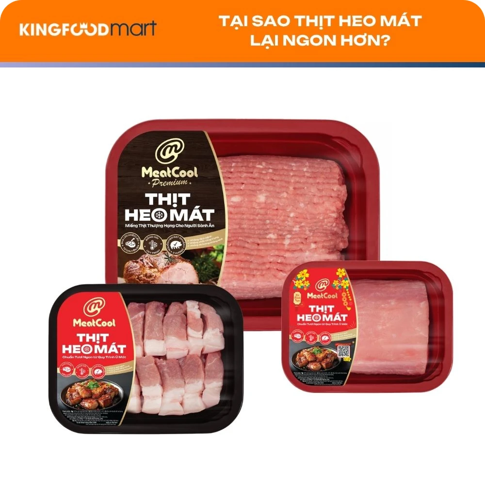  Khi nấu, thịt heo mát không bị ra bọt đen hay chảy nước, giữ nguyên kích thước và vị ngọt tâm thịt.