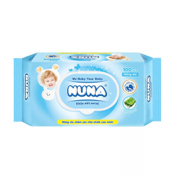 Khăn ướt không mùi baby Nuna gói 100 tờ (1 Gói)