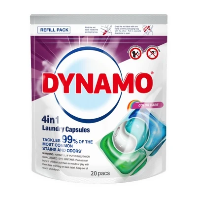 Viên giặt xả 4in1 Color Care Dynamo túi 20 viên