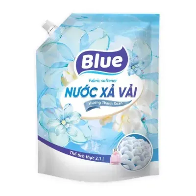 Nước xả vải hương thanh xuân Blue túi 2.1L