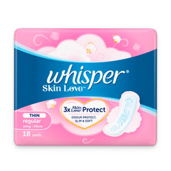 Băng vệ sinh ngày thường siêu mỏng có cánh Skin Love Whisper 24cm gói 10 miếng
