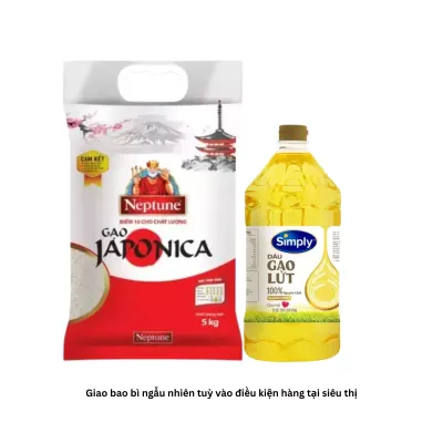 Combo cơm Nhật healthy: Gạo Nhật Japonica 5kg và dầu gạo lứt Simply 2L