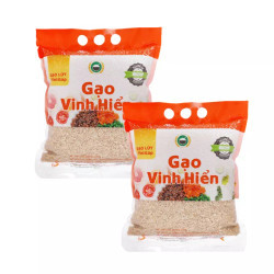 Combo 2 Gạo lứt VietGAP Vinh Hiển túi 2kg x 2
