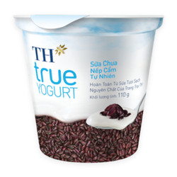 Sữa chua ăn nếp cẩm TH True Milk hộp 110g (1 Hộp)