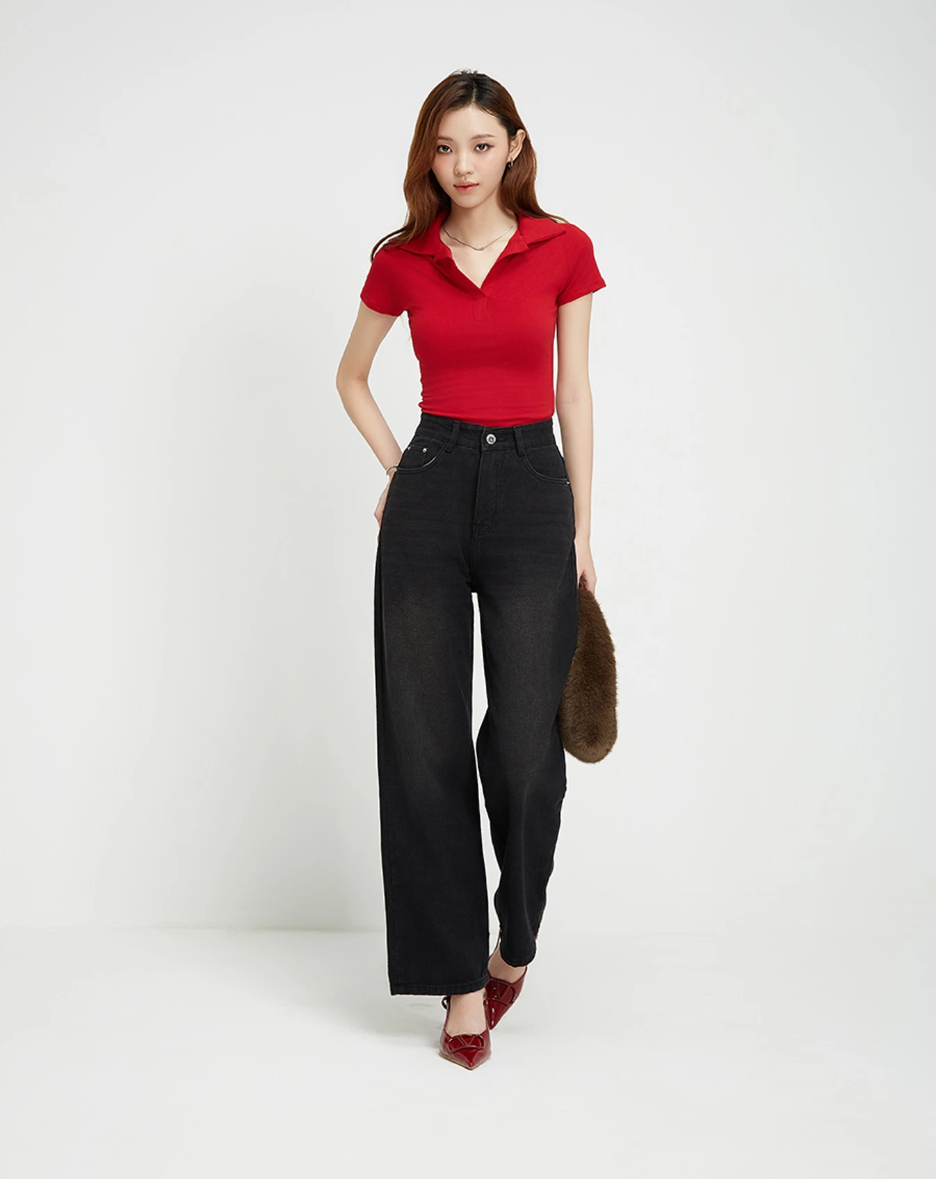 Áo thun cổ polo form ôm - Image 2