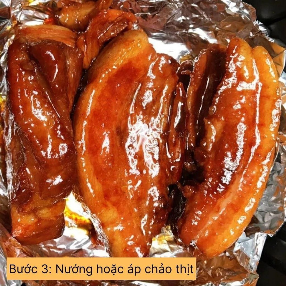 nướng hoặc áp chảo thịt