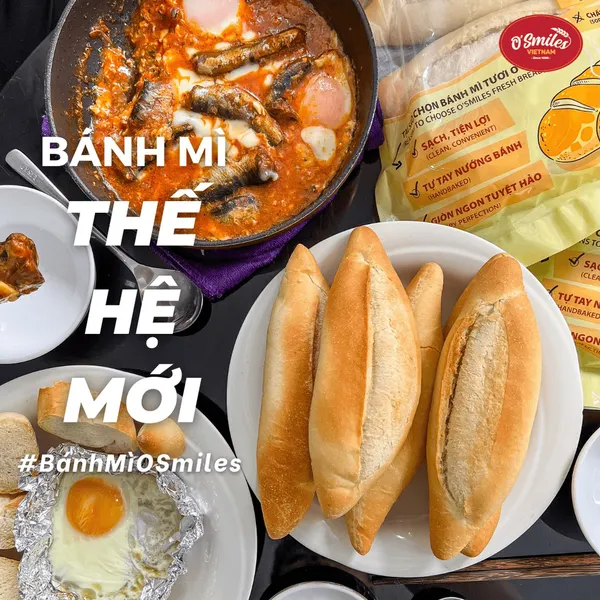 Bánh mì tươi đông lạnh O'Smiles gói 350g