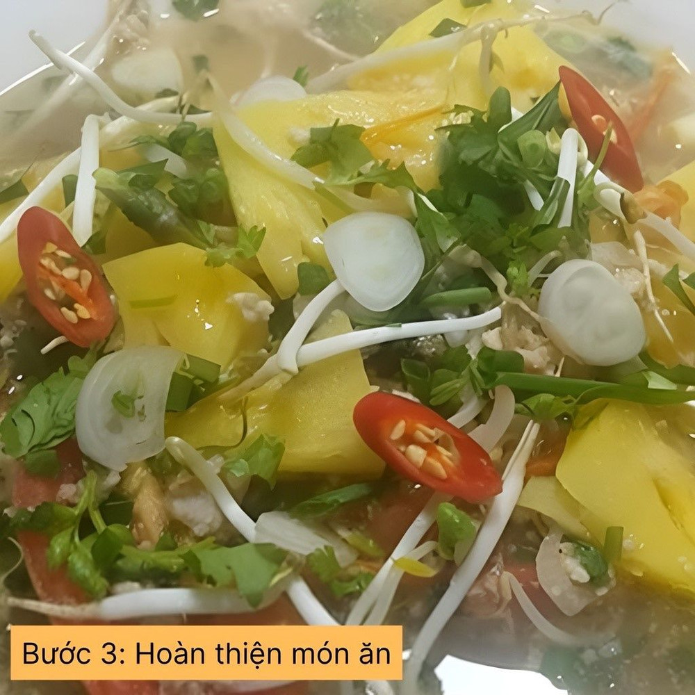 hoàn thiện món ăn