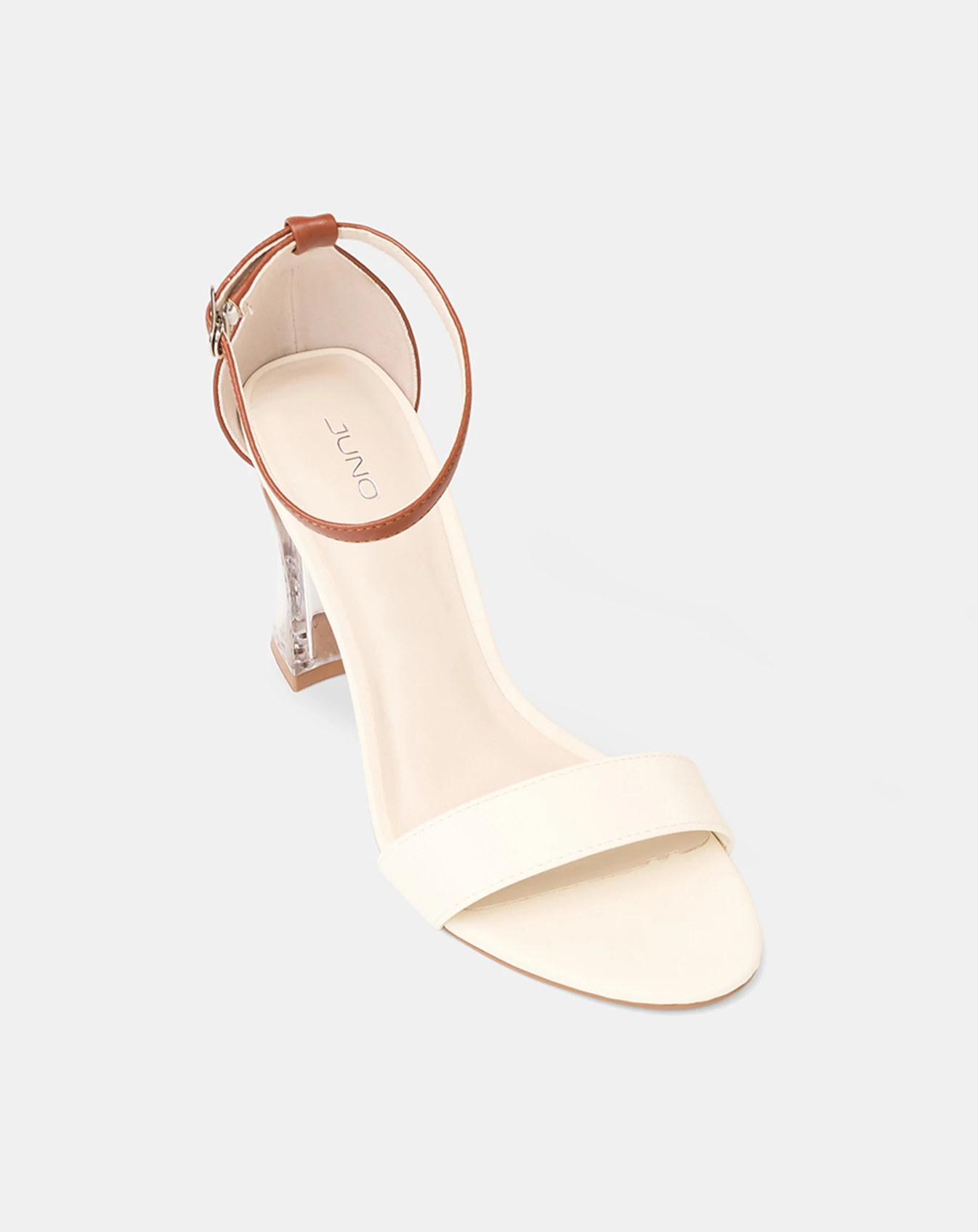 Giày Sandal Gót Trụ Quai Cổ Chân Phối Quai Ngang - Image 6