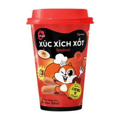 Xúc xích xốt Spaghetti O'food ly 62g
