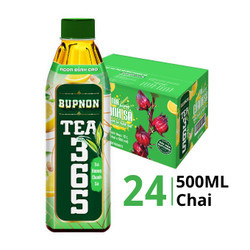 Thùng trà hương chanh xả Tea365 chai 500ml (24 Chai)
