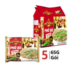 Lốc phở ăn liền Đệ Nhất hương vị phở bò Acecook gói 65g (5 Gói)