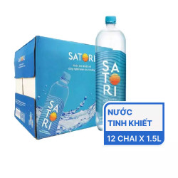 Thùng nước tinh khiết Satori 1.5l (12 Chai)