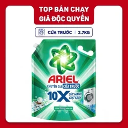 Nước giặt cửa trước 10x hương Downy nắng sớm Ariel túi 2.7kg