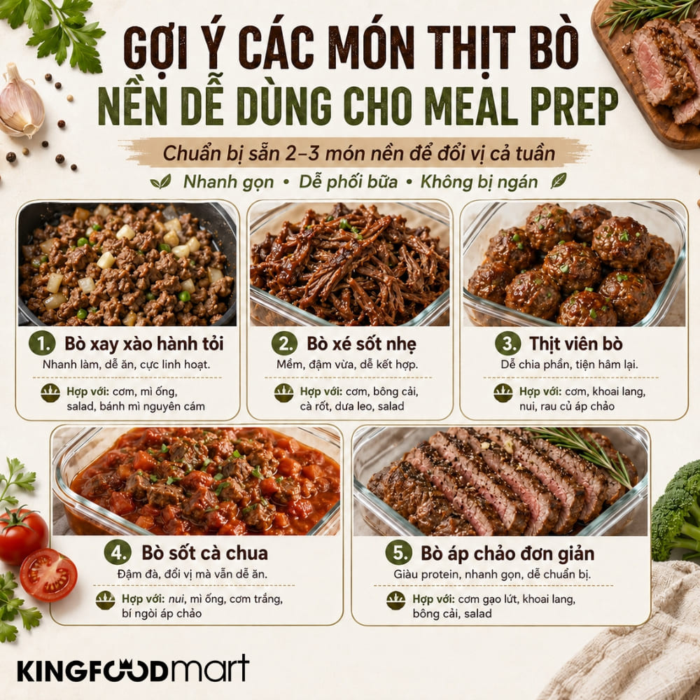 Meal prep thịt bò là gì