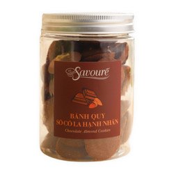 Bánh quy sô cô la hạnh nhân Savoure hộp 100g (1 Hộp)