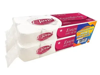 Lốc 10 cuộn giấy vệ sinh Elene Essentials không lõi 3 lớp