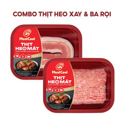 Combo Meatcool: Thịt heo xay & Ba rọi (360-440g/khay)