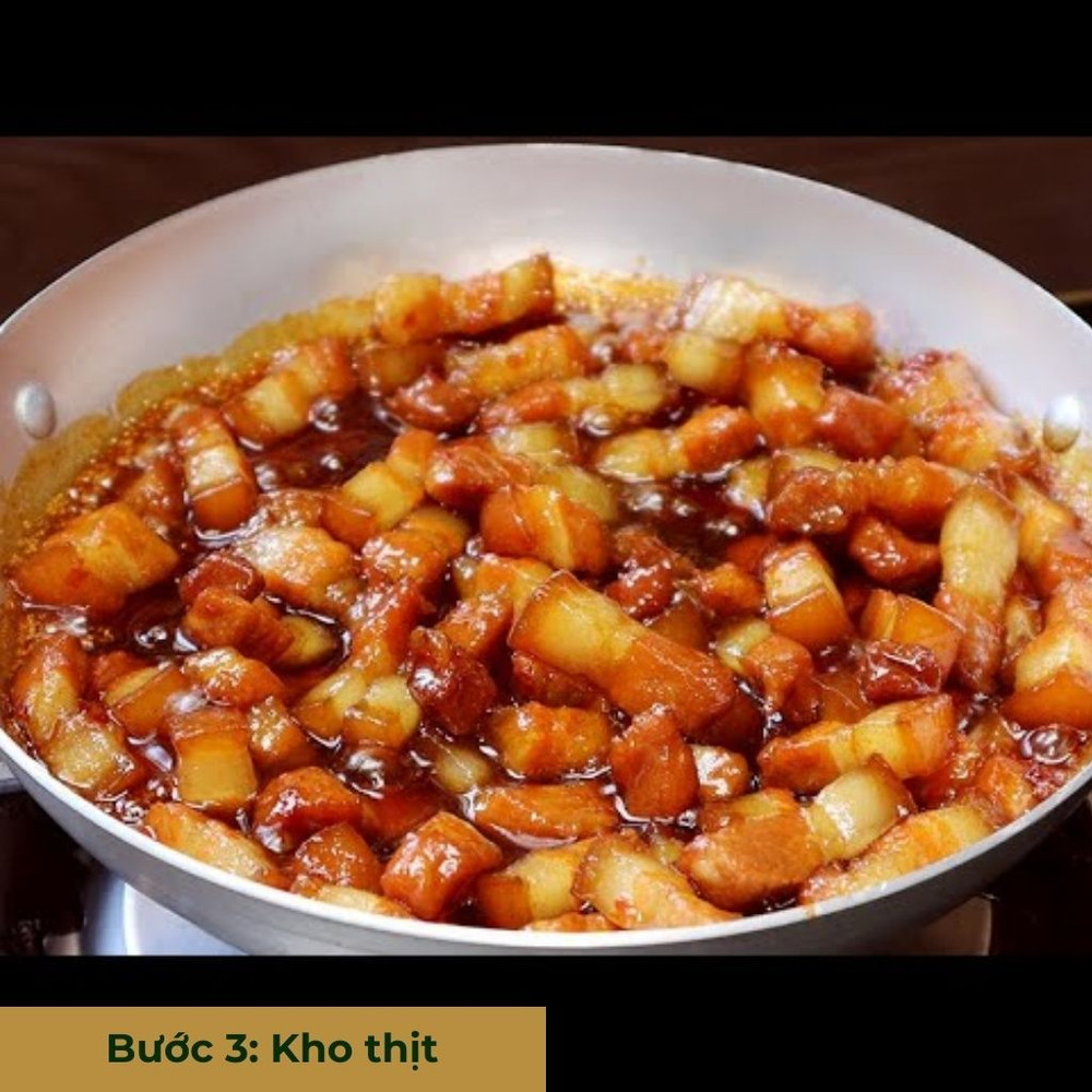 bước 3 kho thịt