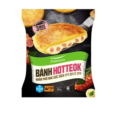 Bánh hotteok nhân phô mai xúc xích Pulmuone gói 360g