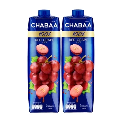 Combo 2 hộp nước ép nho đỏ 100% Chabaa 1L