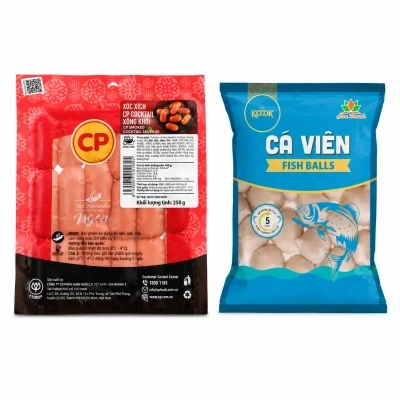 Combo cá viên và xúc xích
