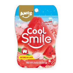Kẹo the không đường Cool Smile vị dưa hấu Amos gói 12g (1 Gói)