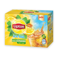 Ice tea chanh mật ong Lipton hộp 16 gói x 14g