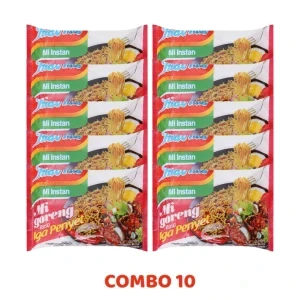 Combo 10 gói mì xào khô vị sườn Indomie 85g