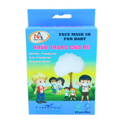 Khẩu trang 5D trẻ em Famapro hộp 10 cái (1 Hộp)