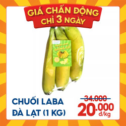 Chuối laba Đà Lạt (1 Kg)