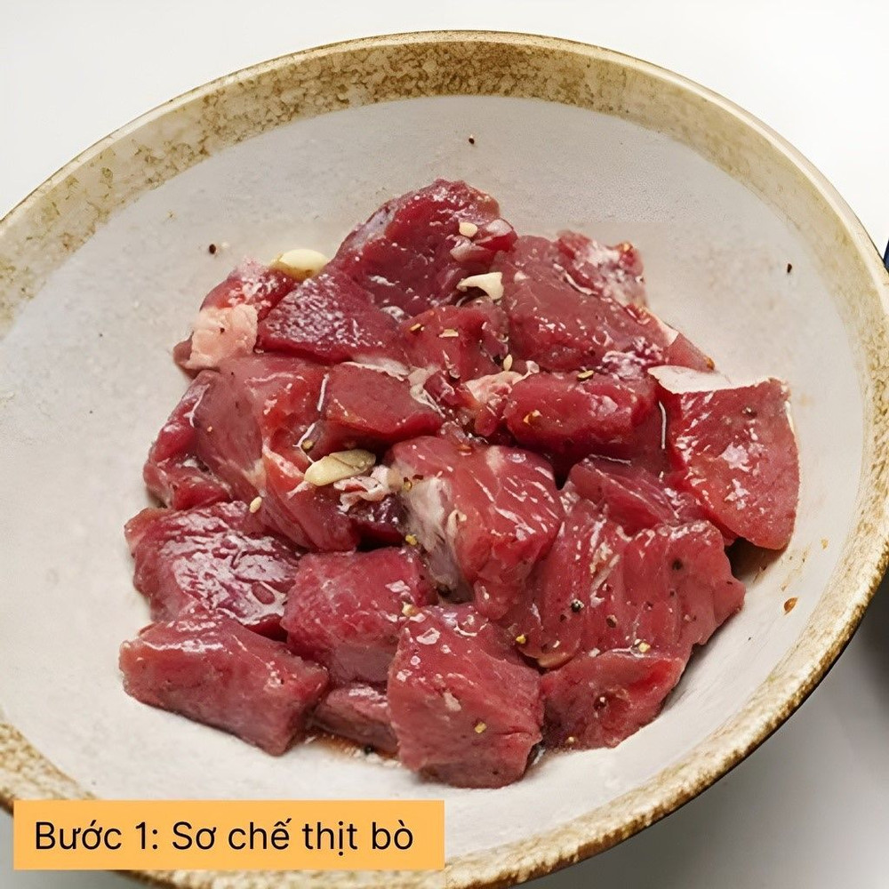 sơ chế thịt bò
