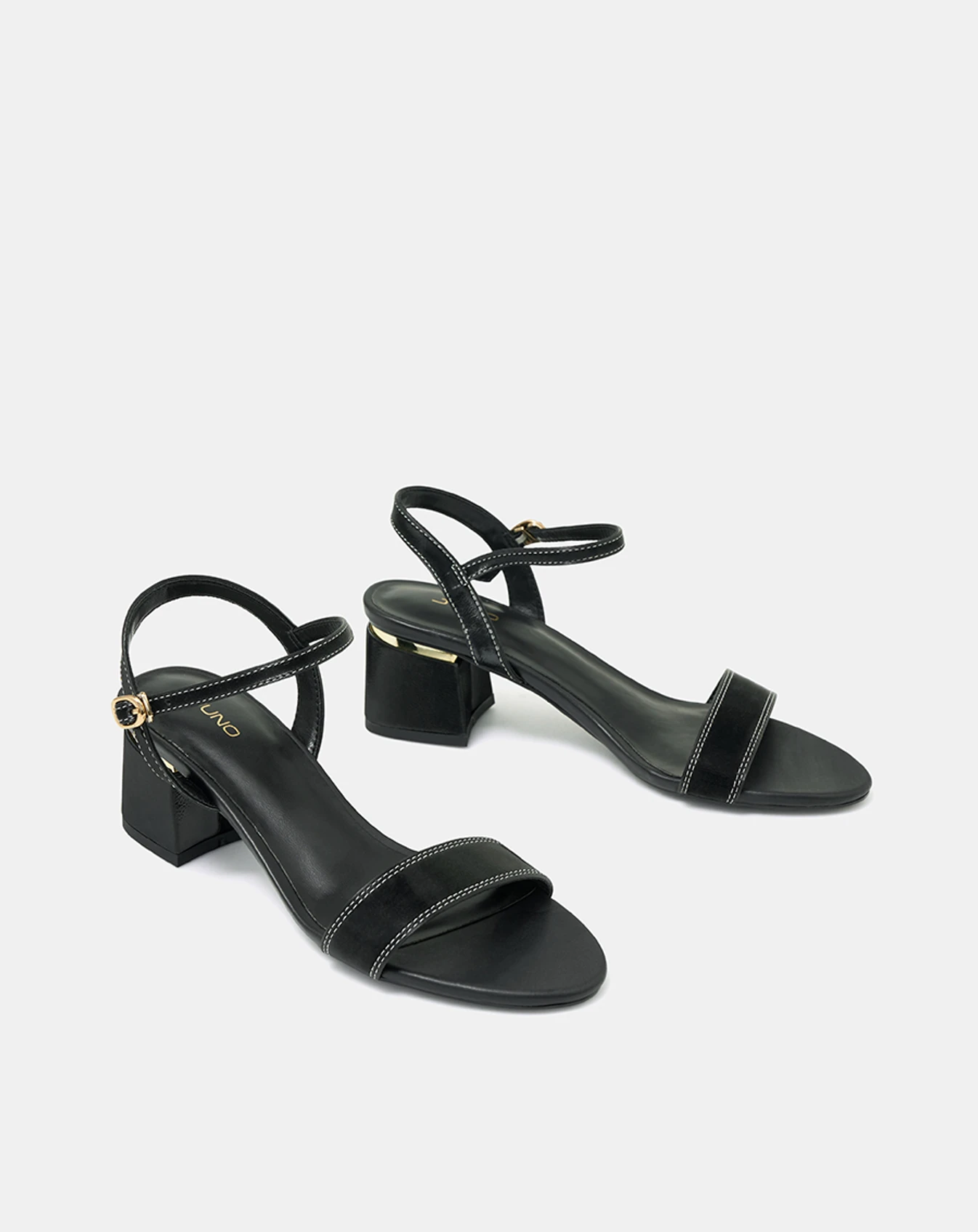 Giày Sandal Gót Vuông Quai Ngang Bản Lớn Quai Cổ Chân - Image 5
